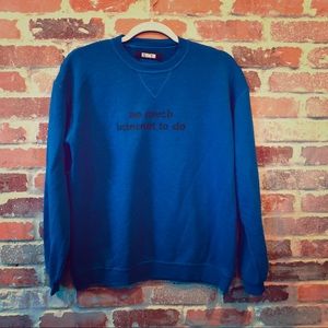 REFORMATION soft crewneck blue sweatshirt